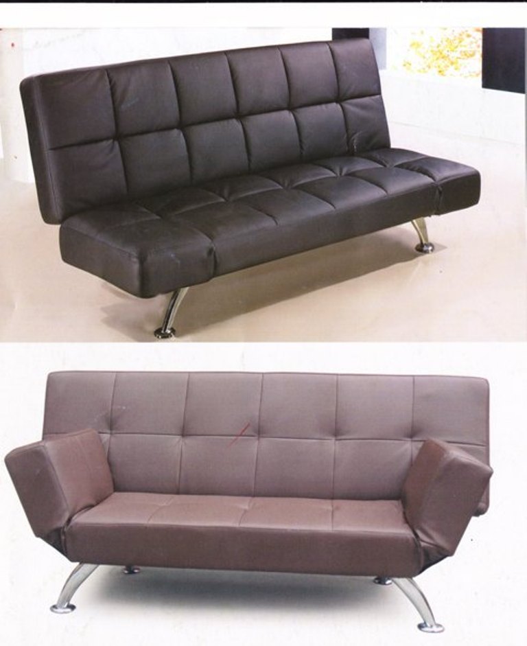 519-NIK    Sofa cama color marrón chocolate