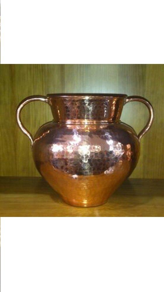 333-361  jarrón de cobre barnizado 
