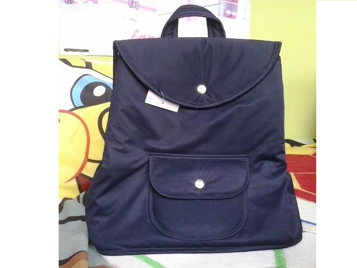 695-MOSH  Bolso mochila  azul marino acabado styln 