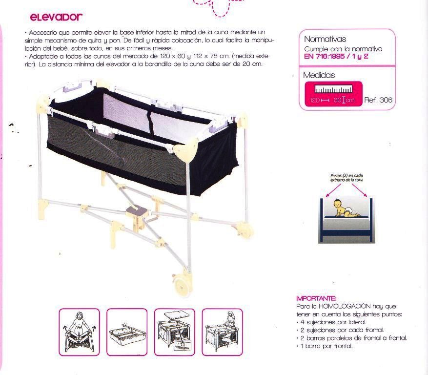 392-306  Elevador para parque cuna 